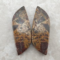 Jasper German Mariam pár kabošonov~3,5x1,3cm č.3 Jasper German Mariam pár kabošonov~3,5x1,3cm č.3