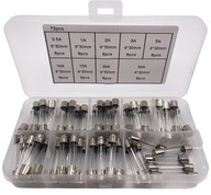 SADA VEĽKÝCH SKLENENÝCH POISTEK MIX 0,5 - 30A (72 ks) 6 x 30mm SADA VEĽKÝCH SKLENENÝCH POISTEK MIX 0,5 - 30A (72 ks) 6 x 30mm