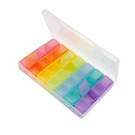 Organizér na korálky a kamienky, plastový, 175x108x26mm, 28 priehradiek, 1ks Organizér na korálky a kamienky, plastový, 175x108x26mm, 28 priehradiek, 1ks