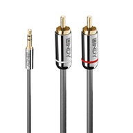 Lindy 35332 Mini jack kábel 3,5 mm - 2x RCA Cromo Line - 0,5 m Lindy 35332 Mini jack kábel 3,5 mm - 2x RCA Cromo Line - 0,5 m