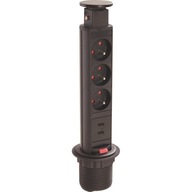 Zapustená zásuvka skrytá v doske stola, 2USB predlžovací kábel Zapustená zásuvka skrytá v doske stola, 2USB predlžovací kábel