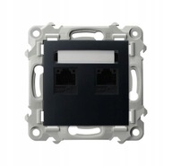 Cat 5e počítačová zásuvka Black Ospel Sapphire Cat 5e počítačová zásuvka Black Ospel Sapphire
