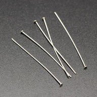 925 Sterling Silver Nails 30x0,5mm 4ks