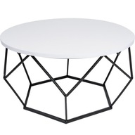 Diamantový konferenčný stolík 70 cm čiernobiely LOFT