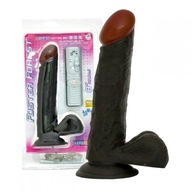Čierny anatomický šnúrový dildo vibrátor v jednom Čierny anatomický šnúrový dildo vibrátor v jednom
