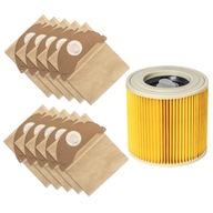 10x TAŠKY DO VYSÁVAČA + FILTER PRE KARCHER WD2 MV2 10x TAŠKY DO VYSÁVAČA + FILTER PRE KARCHER WD2 MV2