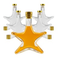 5x vianočná vianočná fľaša 200 ml na víno, tinktúry, mesiačikový likér + korkové zátky 5x vianočná vianočná fľaša 200 ml na víno, tinktúry, mesiačikový likér + korkové zátky