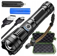 KOVOVÁ NABÍJACIA LED BATERKA VEĽMI VÝKONNÝ ZOOM USB ŤAŽKÝ, PEVNÝ KOVOVÁ NABÍJACIA LED BATERKA VEĽMI VÝKONNÝ ZOOM USB ŤAŽKÝ, PEVNÝ