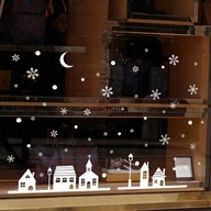 Vianočné prázdniny Zimná nálepka na okno