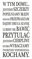Nápis na stene pre veľkú izbu - V tomto dome...74 Nápis na stene pre veľkú izbu - V tomto dome...74