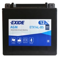 EXIDE ETX14L-BS / YTX14L-BS 12V 12Ah 200A P+ EXIDE ETX14L-BS / YTX14L-BS 12V 12Ah 200A P+