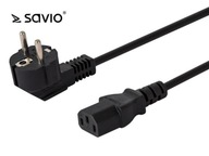 Savio CL-98 napájací kábel 1,8m Schuko samec - IEC C13