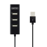 Unitek Y-2140 USB hub 4x USB 2.0 mini čierny