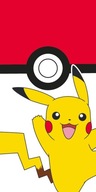 Pokemon pokeball detská osuška 70x140 Pikachu bavlnená osuška Pokemon pokeball detská osuška 70x140 Pikachu bavlnená osuška