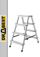 Obojstranný hliníkový domáci rebrík 2x4 DRABEST