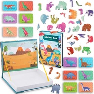 MAGNETICKÁ KNIHA PUZZLE KRABIČKA DINOSAUROV