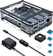 Puzdro Miuzei Raspberry Pi 4 s ventilátorom Model B 8GB/4GB Puzdro Miuzei Raspberry Pi 4 s ventilátorom Model B 8GB/4GB