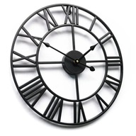 RÍMSKE VEĽKÉ KOVOVÉ NÁSTENNÉ HODINY, RÍMSKE VINTAGE, TICHÝ MECHANIZMUS RÍMSKE VEĽKÉ KOVOVÉ NÁSTENNÉ HODINY, RÍMSKE VINTAGE, TICHÝ MECHANIZMUS