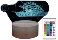 3D LED USB LAMPA LOĎ VO FĽAŠI NOČNÁ LAMPA 16 FARIEB DIAĽKOVÉ 3D LED USB LAMPA LOĎ VO FĽAŠI NOČNÁ LAMPA 16 FARIEB DIAĽKOVÉ