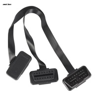 Plochý 16pinový ELM327 OBD2 samec na dvojitú samicu Plochý 16pinový ELM327 OBD2 samec na dvojitú samicu