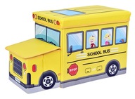 Žltý autobusový kontajner na hračky