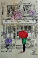 Loui Jover Au Vieux Paris - plagát 61x91,5 cm Loui Jover Au Vieux Paris - plagát 61x91,5 cm