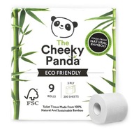 Cheeky Panda TROJVRSTVOVÝ EKO BAMBUSOVÝ TOALETNÝ PAPIER 9 roliek Cheeky Panda TROJVRSTVOVÝ EKO BAMBUSOVÝ TOALETNÝ PAPIER 9 roliek
