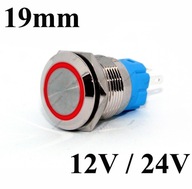 Bistabilný spínač, ZAP/VYP odolný proti vandalizmu 19 mm Bistabilný spínač, ZAP/VYP odolný proti vandalizmu 19 mm