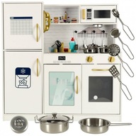 Drevená kuchynka pre deti s chladničkou, model 2
