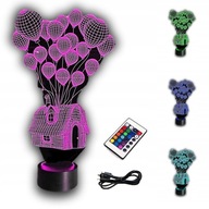 NOČNÁ LAMPA DOMČEK S BALÓNMI 3D LED RGB DARČEK NOČNÁ LAMPA DOMČEK S BALÓNMI 3D LED RGB DARČEK