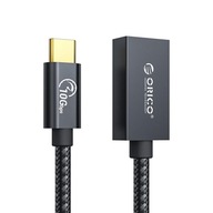 Orico CAF31-10-BK-BP USB kábel USB-C - USB-A (M-F) 3.1, 10Gbps, PD 60W Orico CAF31-10-BK-BP USB kábel USB-C - USB-A (M-F) 3.1, 10Gbps, PD 60W