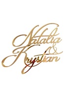 NAME CAKE SIDE TOPPER Nápis na svadobné zrkadlo NAME CAKE SIDE TOPPER Nápis na svadobné zrkadlo