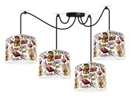 LUSTRE PRE MLÁDEŽ STROPNÉ LAMPA SPIDER GAMER 4 LUSTRE PRE MLÁDEŽ STROPNÉ LAMPA SPIDER GAMER 4
