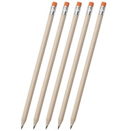 Drevené ceruzky s gumou s gravírovaním loga 100 ks