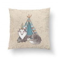 Boho Wolf Tipi Dekoračný vankúšik 38x38 Boho Wolf Tipi Dekoračný vankúšik 38x38
