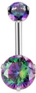 FAREBNÉ NÁUŠNICE DO BRUCHA Cubic Zirconia SS316L FAREBNÉ NÁUŠNICE DO BRUCHA Cubic Zirconia SS316L