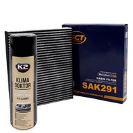Uhlíkový kabínový filter SCT SAK291 + Klima Doktor K2