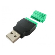 USB A zástrčka s rýchloupínacími skrutkami. /010937 USB A zástrčka s rýchloupínacími skrutkami. /010937