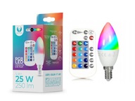 RGB 5W E14 žiarovka s diaľkovým ovládaním pre nočné svetlo RGB 5W E14 žiarovka s diaľkovým ovládaním pre nočné svetlo