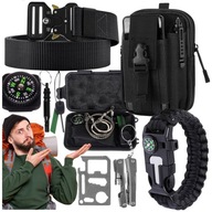 Survival Súprava SURVIVAL TAŠKA Opasok NUTNÉ 7v1 PARACORD vojenský Survival Súprava SURVIVAL TAŠKA Opasok NUTNÉ 7v1 PARACORD vojenský