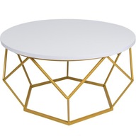 Diamantový konferenčný stolík 70 cm zlato biely GLAM