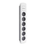 Qoltec Power strip / 6 zásuviek / 1,8m / Biela a šedá Qoltec Power strip / 6 zásuviek / 1,8m / Biela a šedá