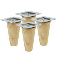 Nohy, 8 cm drevené dubové nohy, rovná sada Nohy, 8 cm drevené dubové nohy, rovná sada