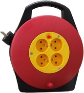 Navíjací predlžovací kábel, 4 zásuvky, 10 m, v kazete PK1, elektrický, prenosný Navíjací predlžovací kábel, 4 zásuvky, 10 m, v kazete PK1, elektrický, prenosný