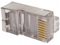 MODULOVÁ tienená RJ45 ZÁSTRČKA pre drôt, 100 ks MODULOVÁ tienená RJ45 ZÁSTRČKA pre drôt, 100 ks