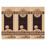 3 x Lahodná čokoláda KETOLADE 60% s erytritolom 100g len 2 ingrediencie 3 x Lahodná čokoláda KETOLADE 60% s erytritolom 100g len 2 ingrediencie