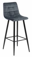Barová stolička TORE, sivý zamat