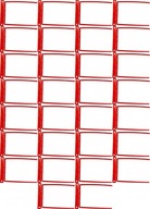 Archívne klipy červené max 8cm x100 Archívne klipy červené max 8cm x100