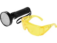 SET UV 100 LED BATERKA A OKULIARE YATO SET UV 100 LED BATERKA A OKULIARE YATO