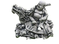 Záhradná betónová socha Budhu s drakom